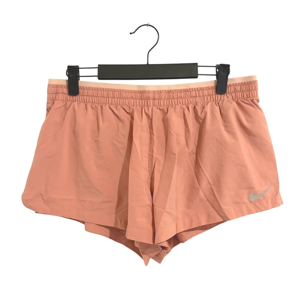 Nike Dri-FIT Running Shorts Pink Coral Drawstring MEDIUM
